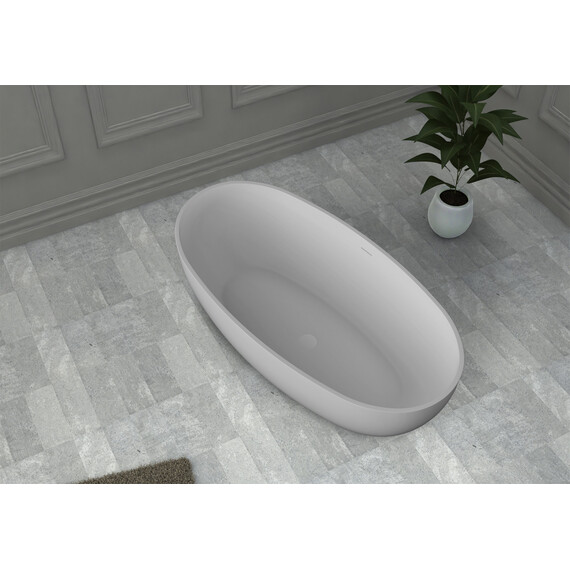 ВАННА ИЗ ИСКУССТВЕННОГО КАМНЯ ABBER STEIN AS9641-1.5 БЕЛАЯ МАТОВАЯ