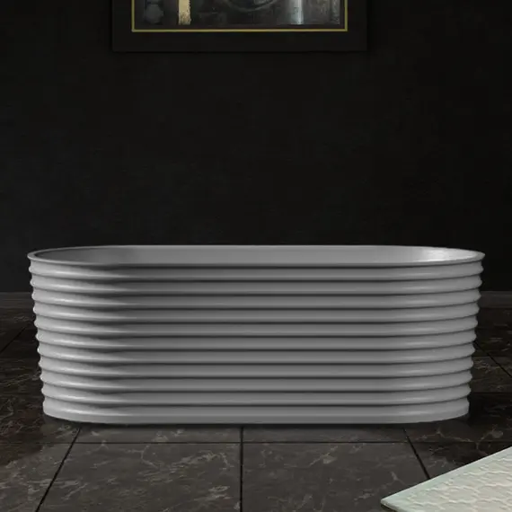 ВАННА ИЗ ИСКУССТВЕННОГО КАМНЯ ABBER STEIN AS9650 БЕЛАЯ МАТОВАЯ