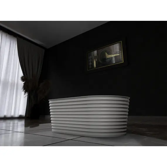 ВАННА ИЗ ИСКУССТВЕННОГО КАМНЯ ABBER STEIN AS9650 БЕЛАЯ МАТОВАЯ