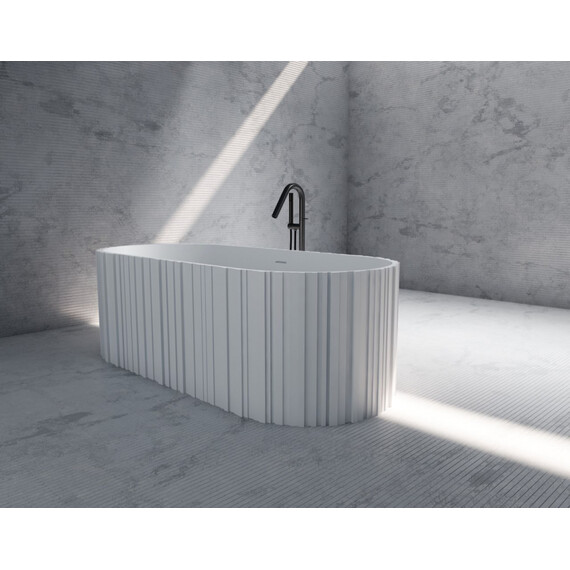 ВАННА ИЗ ИСКУССТВЕННОГО КАМНЯ ABBER STEIN AS9653 БЕЛАЯ МАТОВАЯ