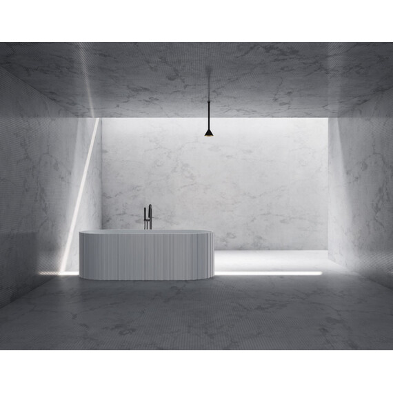 ВАННА ИЗ ИСКУССТВЕННОГО КАМНЯ ABBER STEIN AS9653 БЕЛАЯ МАТОВАЯ