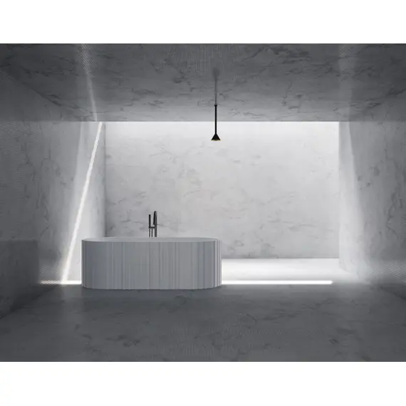 ВАННА ИЗ ИСКУССТВЕННОГО КАМНЯ ABBER STEIN AS9653 БЕЛАЯ МАТОВАЯ