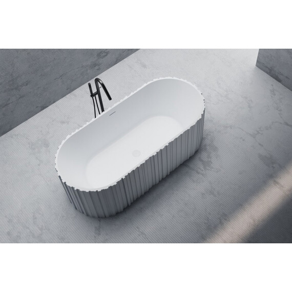 ВАННА ИЗ ИСКУССТВЕННОГО КАМНЯ ABBER STEIN AS9653 БЕЛАЯ МАТОВАЯ