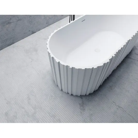 ВАННА ИЗ ИСКУССТВЕННОГО КАМНЯ ABBER STEIN AS9653 БЕЛАЯ МАТОВАЯ