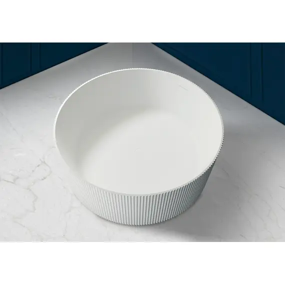 ВАННА ИЗ ИСКУССТВЕННОГО КАМНЯ ABBER STEIN AS9679 БЕЛАЯ МАТОВАЯ