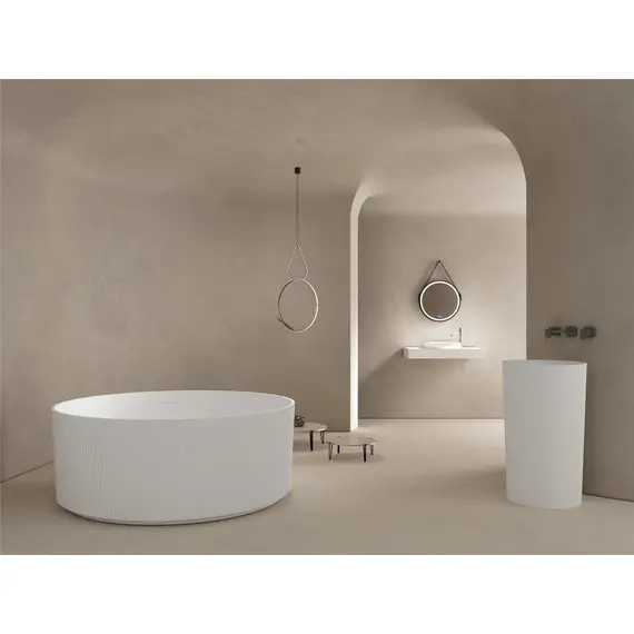 ВАННА ИЗ ИСКУССТВЕННОГО КАМНЯ ABBER STEIN AS9679 БЕЛАЯ МАТОВАЯ