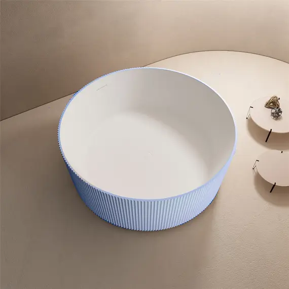 ВАННА ИЗ ИСКУССТВЕННОГО КАМНЯ ABBER STEIN AS9679BLAU ГОЛУБАЯ