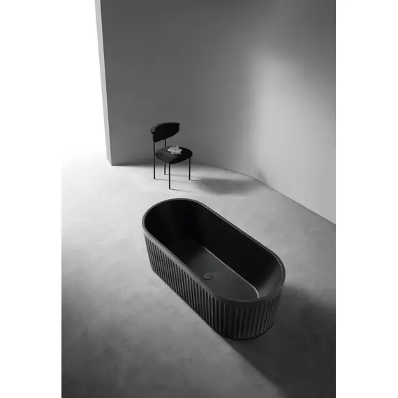 ВАННА ИЗ ИСКУССТВЕННОГО КАМНЯ ABBER STUTTGART AM9925B ЧЕРНАЯ МАТОВАЯ