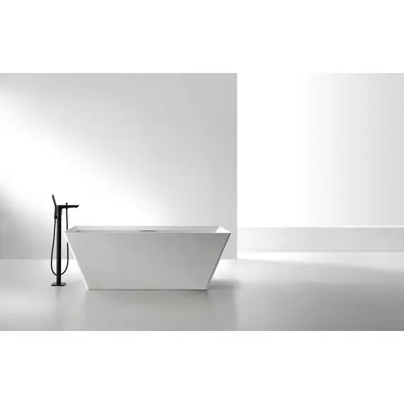 ВАННА ИЗ ИСКУССТВЕННОГО КАМНЯ ABBER BERLIN AM9912 БЕЛАЯ МАТОВАЯ