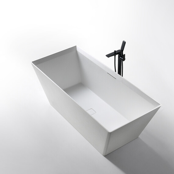 ВАННА ИЗ ИСКУССТВЕННОГО КАМНЯ ABBER BERLIN AM9912 БЕЛАЯ МАТОВАЯ