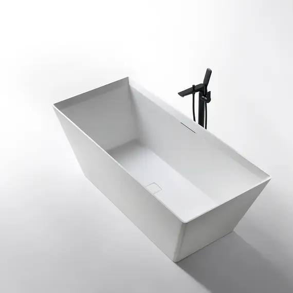 ВАННА ИЗ ИСКУССТВЕННОГО КАМНЯ ABBER BERLIN AM9912 БЕЛАЯ МАТОВАЯ