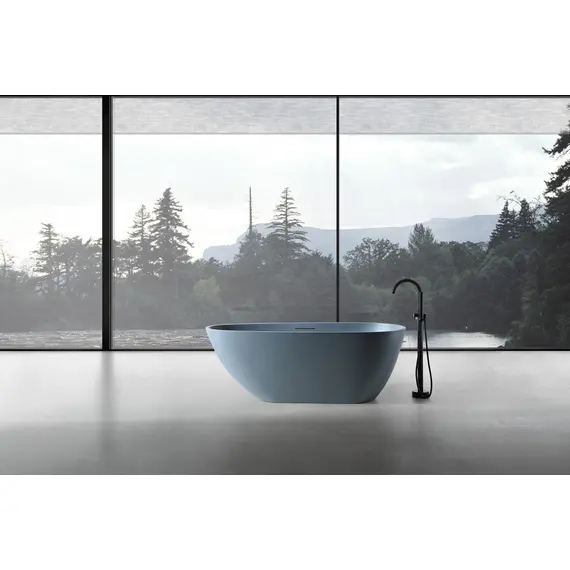 ВАННА ИЗ ИСКУССТВЕННОГО КАМНЯ ABBER DORTMUND AM9911G СЕРАЯ МАТОВАЯ