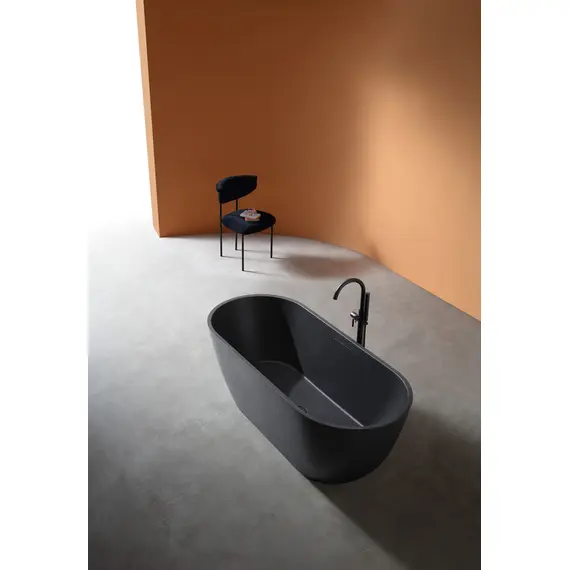 ВАННА ИЗ ИСКУССТВЕННОГО КАМНЯ ABBER FRANKFURT AM9941B ЧЕРНАЯ МАТОВАЯ