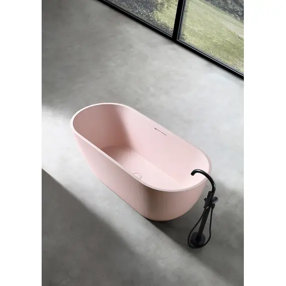 ВАННА ИЗ ИСКУССТВЕННОГО КАМНЯ ABBER FRANKFURT AM9941MP РОЗОВАЯ МАТОВАЯ