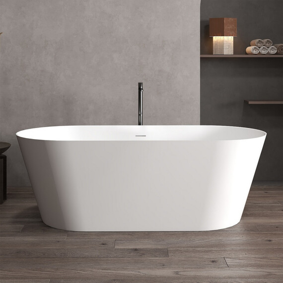 ВАННА ИЗ ИСКУССТВЕННОГО КАМНЯ ABBER STEIN AS9605 БЕЛАЯ МАТОВАЯ