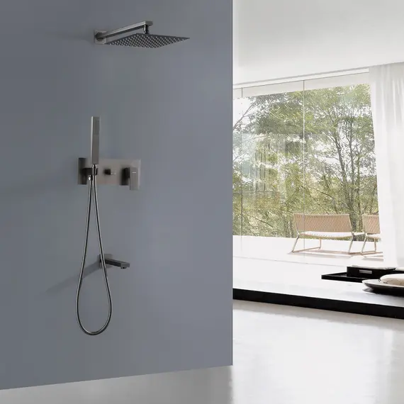 ДУШЕВАЯ СИСТЕМА ABBER DAHEIM AF8217NG СКРЫТОГО МОНТАЖА С ИЗЛИВОМ, НИКЕЛЬ