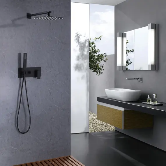 ДУШЕВАЯ СИСТЕМА ABBER DAHEIM AF8218B СКРЫТОГО МОНТАЖА БЕЗ ИЗЛИВА, ЧЕРНАЯ МАТОВАЯ