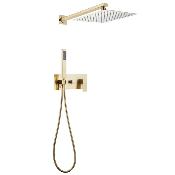 ДУШЕВАЯ СИСТЕМА ABBER DAHEIM AF8218G СКРЫТОГО МОНТАЖА БЕЗ ИЗЛИВА, ЗОЛОТО МАТОВОЕ