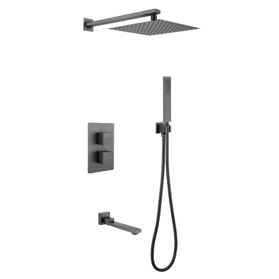 ДУШЕВАЯ СИСТЕМА ABBER DAHEIM AF8250NG СКРЫТОГО МОНТАЖА С ИЗЛИВОМ, ТЕРМОСТАТ, НИКЕЛЬ