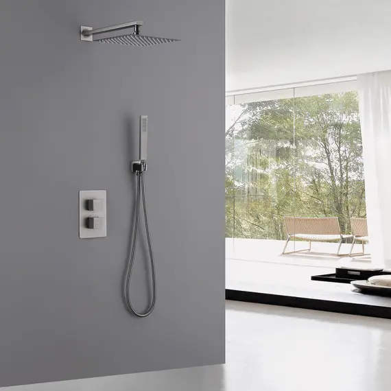 ДУШЕВАЯ СИСТЕМА ABBER DAHEIM AF8251NG СКРЫТОГО МОНТАЖА БЕЗ ИЗЛИВА, ТЕРМОСТАТ, НИКЕЛЬ