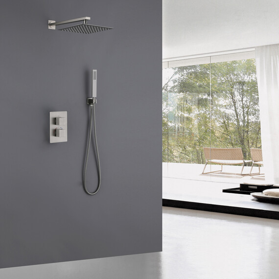 ДУШЕВАЯ СИСТЕМА ABBER DAHEIM AF8251SP СКРЫТОГО МОНТАЖА БЕЗ ИЗЛИВА, ТЕРМОСТАТ, САТИН