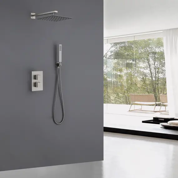 ДУШЕВАЯ СИСТЕМА ABBER DAHEIM AF8251SP СКРЫТОГО МОНТАЖА БЕЗ ИЗЛИВА, ТЕРМОСТАТ, САТИН