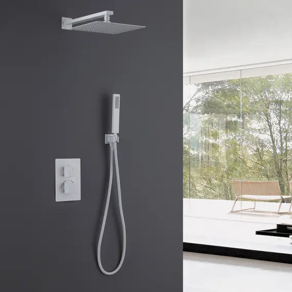 ДУШЕВАЯ СИСТЕМА ABBER DAHEIM AF8251W СКРЫТОГО МОНТАЖА БЕЗ ИЗЛИВА, ТЕРМОСТАТ,БЕЛЫЙ МАТОВЫЙ