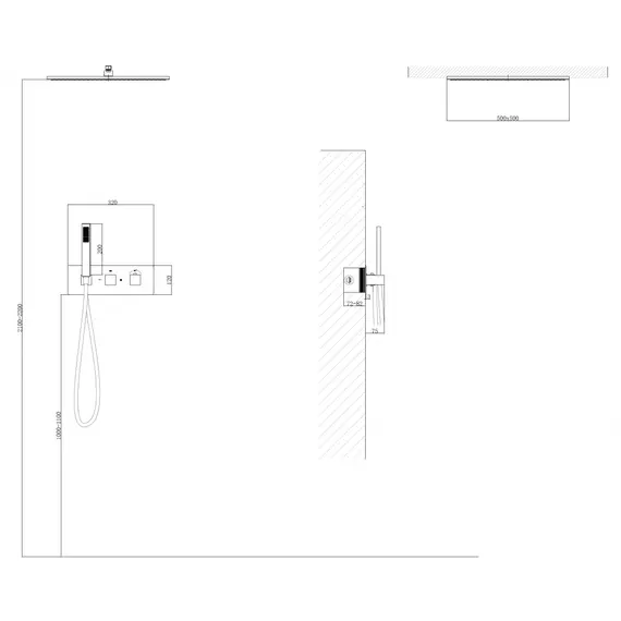 ДУШЕВАЯ СИСТЕМА ABBER DAHEIM AF8255G СКРЫТОГО МОНТАЖА БЕЗ ИЗЛИВА, ТЕРМОСТАТ, ЗОЛОТО МАТОВОЕ