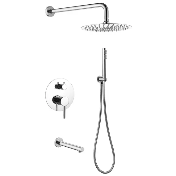 ДУШЕВАЯ СИСТЕМА ABBER EMOTION AF8817 СКРЫТОГО МОНТАЖА С ИЗЛИВОМ, ХРОМ