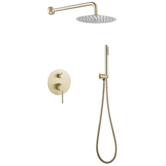 ДУШЕВАЯ СИСТЕМА ABBER EMOTION AF8818G СКРЫТОГО МОНТАЖА БЕЗ ИЗЛИВА, ЗОЛОТО МАТОВОЕ