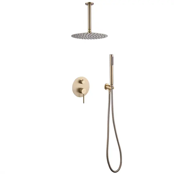 ДУШЕВАЯ СИСТЕМА ABBER EMOTION AF8821G СКРЫТОГО МОНТАЖА БЕЗ ИЗЛИВА, ЗОЛОТО МАТОВОЕ