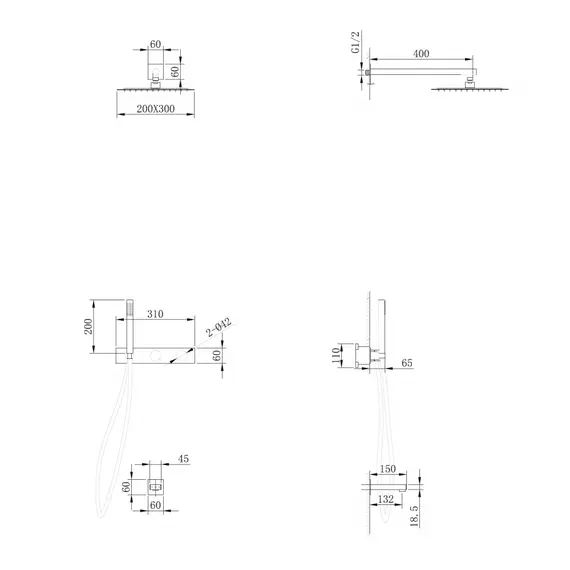 ДУШЕВАЯ СИСТЕМА ABBER RUND AF8717 СКРЫТОГО МОНТАЖА С ИЗЛИВОМ, ХРОМ