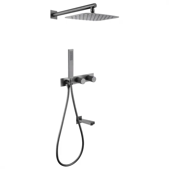 ДУШЕВАЯ СИСТЕМА ABBER RUND AF8717NG СКРЫТОГО МОНТАЖА С ИЗЛИВОМ, НИКЕЛЬ