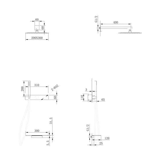 ДУШЕВАЯ СИСТЕМА ABBER RUND AF8750 СКРЫТОГО МОНТАЖА С ИЗЛИВОМ, ТЕРМОСТАТ, ХРОМ
