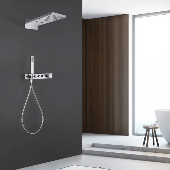 ДУШЕВАЯ СИСТЕМА ABBER RUND AF8752 СКРЫТОГО МОНТАЖА БЕЗ ИЗЛИВА, ТЕРМОСТАТ, ХРОМ