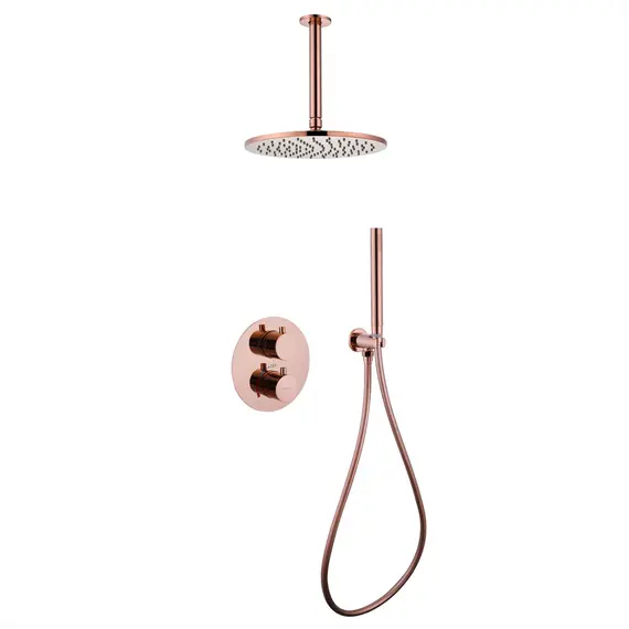 ДУШЕВАЯ СИСТЕМА ABBER WASSER KREIS AF8121RG СКРЫТОГО МОНТАЖА БЕЗ ИЗЛИВА, РОЗОВОЕ ЗОЛОТО