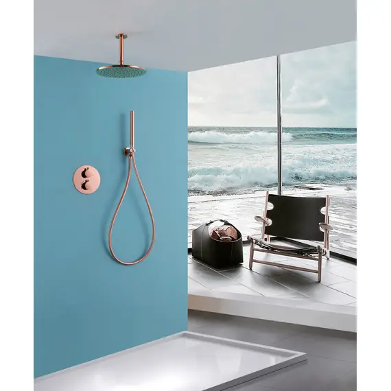 ДУШЕВАЯ СИСТЕМА ABBER WASSER KREIS AF8121RG СКРЫТОГО МОНТАЖА БЕЗ ИЗЛИВА, РОЗОВОЕ ЗОЛОТО