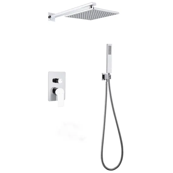 ДУШЕВАЯ СИСТЕМА ABBER WEISS INSEL AF8018W СКРЫТОГО МОНТАЖА БЕЗ ИЗЛИВА, БЕЛЫЙ-ХРОМ