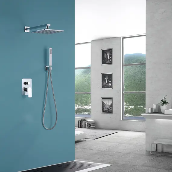 ДУШЕВАЯ СИСТЕМА ABBER WEISS INSEL AF8018W СКРЫТОГО МОНТАЖА БЕЗ ИЗЛИВА, БЕЛЫЙ-ХРОМ