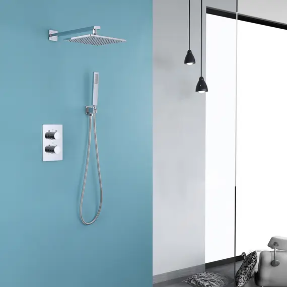 ДУШЕВАЯ СИСТЕМА ABBER WEISS INSEL AF8051 СКРЫТОГО МОНТАЖА БЕЗ ИЗЛИВА, ТЕРМОСТАТ, ХРОМ