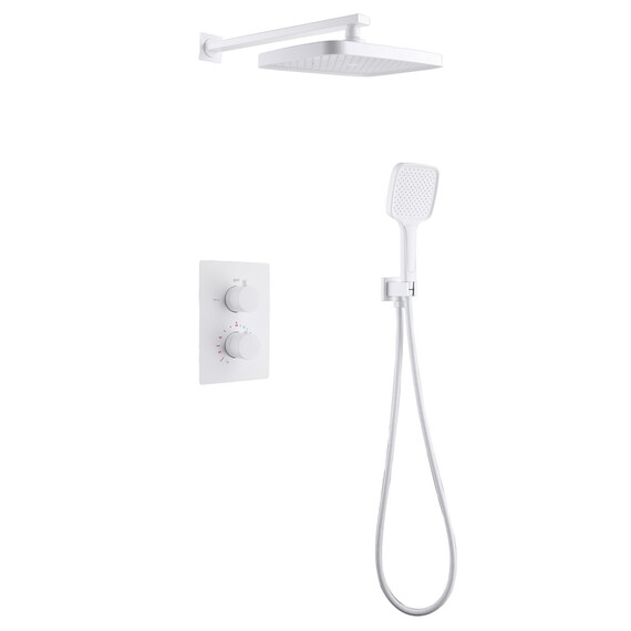 ДУШЕВАЯ СИСТЕМА ABBER WEISS INSEL AF8051W СКРЫТОГО МОНТАЖА БЕЗ ИЗЛИВА, ТЕРМОСТАТ, БЕЛЫЙ