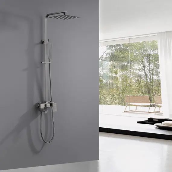 ДУШЕВАЯ СТОЙКА ABBER DAHEIM AF8216NG С ИЗЛИВОМ, НИКЕЛЬ