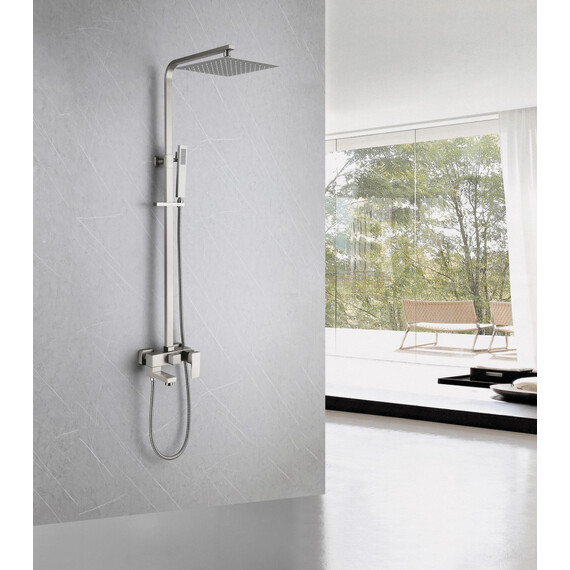 ДУШЕВАЯ СТОЙКА ABBER DAHEIM AF8216SPL С ИЗЛИВОМ, САТИН