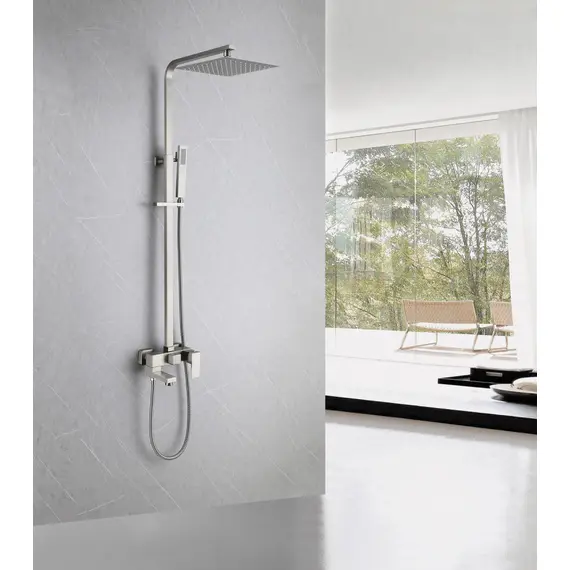 ДУШЕВАЯ СТОЙКА ABBER DAHEIM AF8216SPL С ИЗЛИВОМ, САТИН