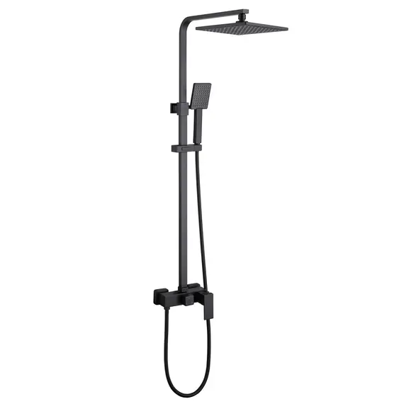 ДУШЕВАЯ СТОЙКА ABBER DAHEIM AF8220B БЕЗ ИЗЛИВА, ЧЕРНАЯ МАТОВАЯ