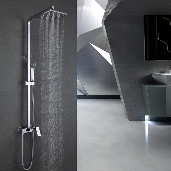 ДУШЕВАЯ СТОЙКА ABBER DAHEIM AF8220L БЕЗ ИЗЛИВА, ХРОМ