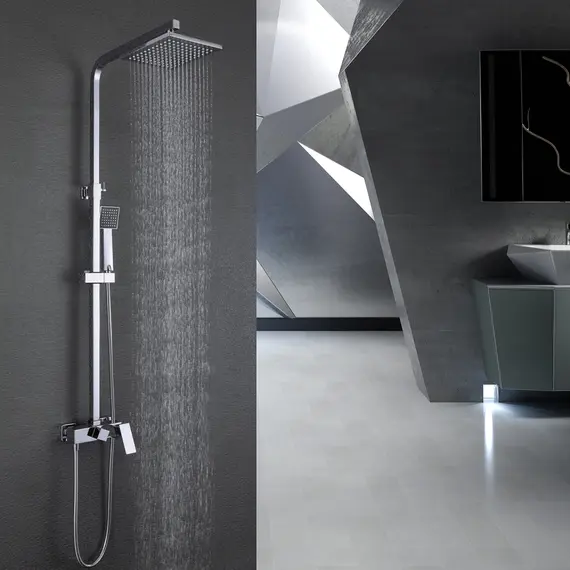 ДУШЕВАЯ СТОЙКА ABBER DAHEIM AF8220L БЕЗ ИЗЛИВА, ХРОМ