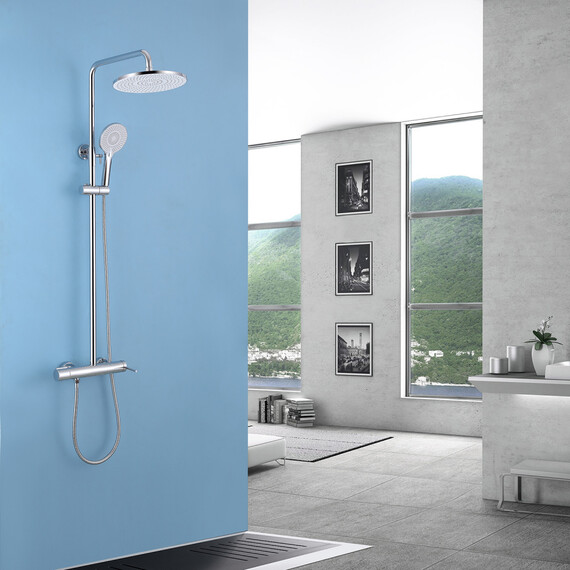 ДУШЕВАЯ СТОЙКА ABBER EMOTION AF8816L С ИЗЛИВОМ, ХРОМ