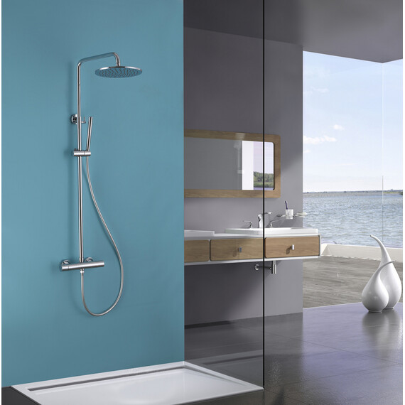 ДУШЕВАЯ СТОЙКА ABBER WASSER KREIS AF8160L С ТЕРМОСТАТОМ БЕЗ ИЗЛИВА, ХРОМ