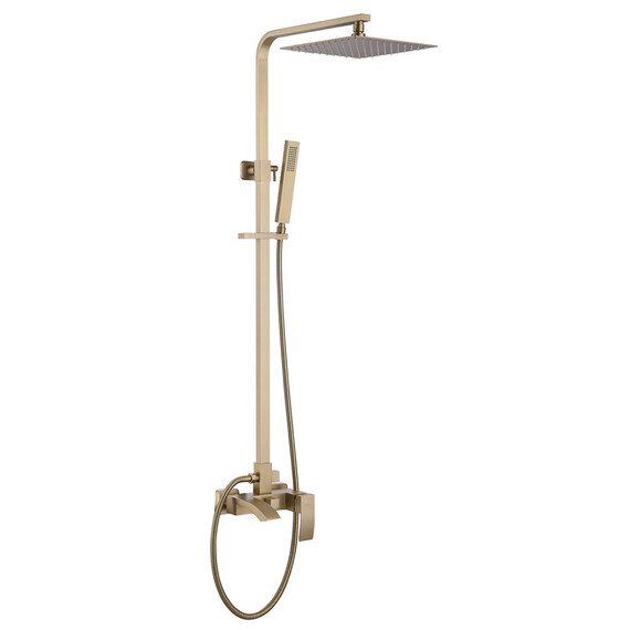 ДУШЕВАЯ СТОЙКА ABBER WASSERFALL AF8616G С ИЗЛИВОМ, ЗОЛОТО МАТОВОЕ